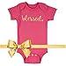 Baptism Christening Gifts for Girls and Boys Blessed Boutique Baby, Pink Onesie, 0-6 Months