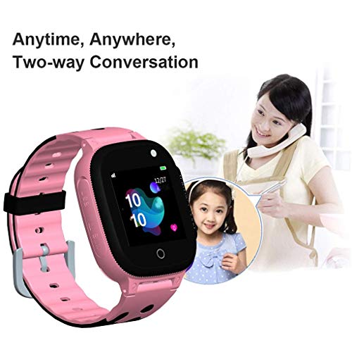 Aobiny Smart Watch for Kids,S16 Kids GPS Tracker Smart Watch Telephone SOS Anti-Lost OLED Display Wristwatch,Toys Video Games Girls Boys (Pink)