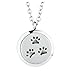 JOYMIAO 316L 8 Pads Essential Oil Diffuser Dog paw prints Stainless Steel Necklace with Magnetic Locket Pendant
