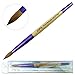 Pana USA Acrylic Nail Brush100% Pure Kolinsky Hair New LIMITED EDITION BEIGE PURPLE Wood Handle with Purple Ferrule Round Shaped Style (Size # 10)