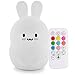 Cute Nursery Night Light for Kids, iWheat Soft Silicone Remote Control Night Light with Timer, LED Multicolor Night Light Portable USB Rechargeable Christmas Gifts for Baby Children