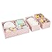 mDesign Fabric Drawer Organizer Bins, Kids/Baby Nursery Dresser, Closet, Shelf, Playroom Organization, Hold Clothes, Toys, Diapers, Bibs, Blankets, Set of 4, 2 Pack, Pink/White Polka Dot