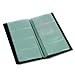 Samsill Regal Leather Business Card Holder with Padded Cover, Book Holds 96 Business or Credit Cards, Black
