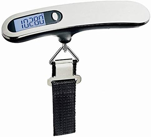 Yzyamz Digital Electronic Luggage Scale, Mini With Backlight LCD Display Household Scale Stainless Steel + Black, Stainless Steel + White Portable 10g ~ 50kg Travel Multi-function High-precision Porta