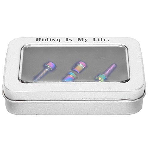 4pcs Titanium Alloy Stem Screws Mountain Bike Road Bicycles Bolts M518 Replacement Screws for Bike Stem Fix(Colorful)