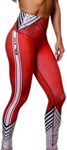 BJX Several Styles of CrossFit Leggings Women Colombian Yoga Pants Compression Tights (High Waist Red)
