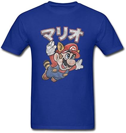 huaxian Mens 100% Cotton Nintendo Super Mario Bros Japanese t-shirt