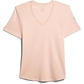 MON CHOU Women’s Premium Organic Pima Cotton V-Neck T-Shirt – Soft, Sustainable, Short Sleeve Relaxed Fit Everyday Tee