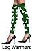 St. Patrick's Day All Over Shamrocks Leg Warmers (Green with White Shamrocks)