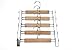 CA&HomeDecor Hanger Natural Finish Wooden Pants Hangers Theaceae Skirt Hangers With Two Adjustable Anti-Rust Clips,Pack of 5