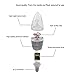 LEDMO LED Candelabra Bulb, LED Candle Sharp Bulbs, E12 3W, 25W Equivalent, Warm White 3000K, 270LM, CRI80, Non-Dimmable,10 Pack