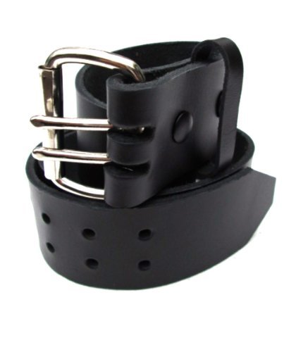 Mens Heavy Duty Black Leather Belt 2" Wide (38)
