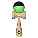 Kendama USA Tribute Kendama - Half Split Neon Green & Black - Silk Matte
