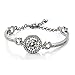 Hollywood Sensation Swarovski Bangle Bracelets for Women : Hope Bracelet 18K White Gold Plated Cubic Zirconia Swiss CZ Simulated Rhinestone Cuff Bracelet Bangle Bracelet for Women