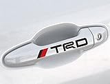 AUTO-P Car Door Sticker Decal For TRD Toyota,(Black and red)2Pack