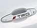 AUTO-P Car Door Sticker Decal For TRD Toyota,(Black and red)2Pack
