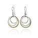 Graduated Circles Earrings Two Tone 925 Sterling Silver & 14k Gold Filled Multi Hoops Dangle Earrings