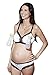 The Dairy Fairy Rose Pumping Bra Hands Free Nursing Bras for Breastfeeding, Soft Breast Feeding Bras for Women of All Body Types, Breast Pump Bra Essentials for Sleep, Maternity, White, Large