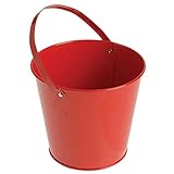 U.S. Toy Red Decorative Metal Mini Bucket with