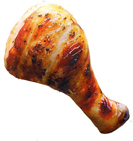 Elwow Funny 3D Look BBQ Food Chicken Leg Stuffed Sof Toy Plush Cushions Hit Throw Pillow for Kids Children Adults Xmas Gift (Chicken Leg, 50 cm)