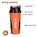 BOTTLED JOY Protein Shaker Bottle, Non-toxic Wide Mouth 100% Leak Proof Shake Water Bottles 27oz 800ml (Orange)
