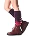 Urban CoCo Women's Gradient Color Footless Socks Knit Crochet Warm Leg Warmer (Purple)