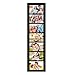 Adeco 7 Openings Black Wood Multi-Angled Wall Hanging College Picture, Made to display Seven 4 x 6 Inches Images Photo Frame, 0.33 foot X 0.5 foot