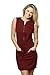 Miss Chase Women's Cotton Round Neck Sleeveless Zippered Shift Summer Dress