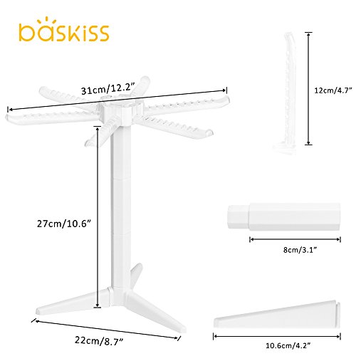 Baskiss Demountable Pasta Drying Rack, Spaghetti Stand Dryer Household Noddle Drying Holder