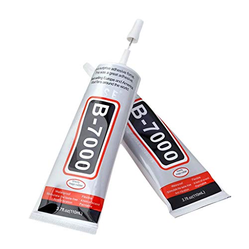 Dermanony 2 pcs Glue Multipurpose Adhesive Jewelry Rhinestone Crafts Glue with Needle Waterproof Glue Jewelry Accessory White