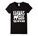 Womens Llamas Make Me Happy You Not So Much Llamas T-Shirt Small Black