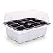 LITCHI Seedling Starter Trays Plant Germination Kit,144 Cells, Plus 10 Plant Tags(12 Trays,12 Cells Per Tray)