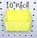 JSP Manufacturing Small Plastic Yellow Storage/Part Bins for Tools, Crafts - 10 Packs