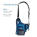 Piscifun Sports Shoulder Bag Fishing Tackle Bag Crossbody Messenger Sling Bags (Blue)