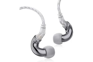 keephifi IEM BLON BL-Mini Zinc Alloy Cavity, 6mm Lightweight Diaphragm Earbuds with 2Pin Detachable Cable of HiFi Bass IEM Headphones for Music Sports and Videos (no mic, Gun)