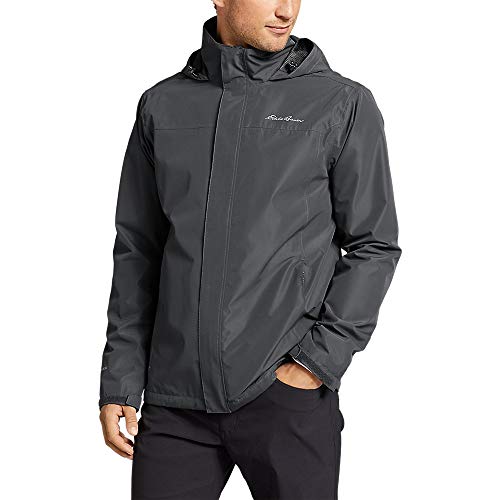 Eddie Bauer Men's Rainfoil Packable Jacket, Dk Smoke Regular XL