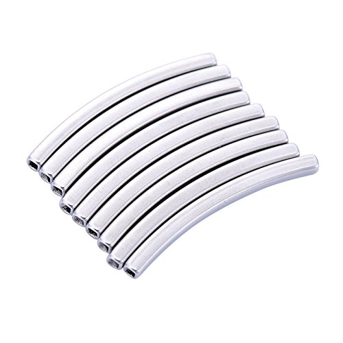 Stainless Steel 40x3.5mm 10PCs Bending Hollow Tube Connectors DIY Conectors Accessories For Handmade Jewelry Gifts DIY Findings
