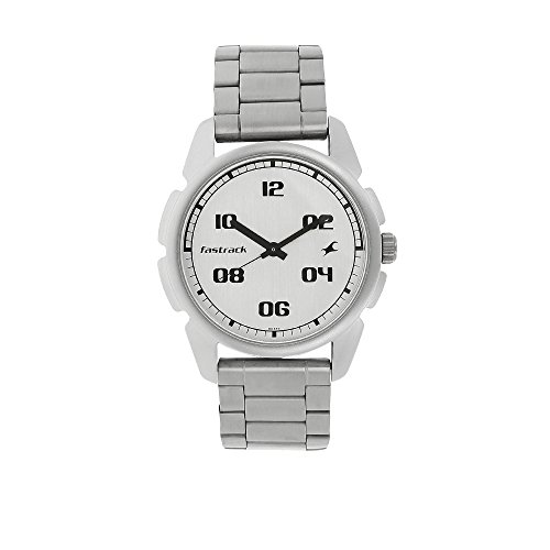 Fastrack Men's 3124SM01 Casual Silver Metal Strap Watch