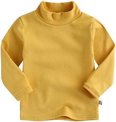 Agibaby Boys & Girls Infant & Toddler Long Sleeve Turtleneck T-Shirt Mustard