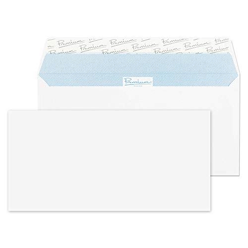 Blake Premium Office 114 x 229 mm 120 gsm Portemonnee Afstrippen en sluiten (33215) Ultra wit geweven - Verpakking van 500