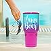 Large Mama Bear Travel Tumbler | Temperature-Regulated | Stainless Steel Insulated Metal Cup | Pink Purple Teal | Purple Lid | Women, Mom Life, Birthday, Mother's Day
