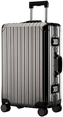 Aluminum Carry On Luggage, Hardside Suitcase With TSA (Dark grey, 20 inch)