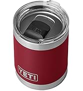 YETI Rambler 10 oz Lowball, Vacuum Insulated, Stainless Steel with MagSlider Lid, Harvest Red