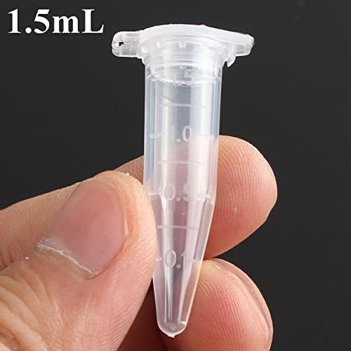 Doradus 25pcs 1.5mL Disposable Graduated Clear Plastic Eppendorf Centrifuge Tube Vial