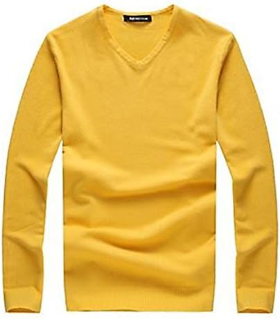 Tophaz Men's Stylish Slim Knitted Basic V Neck Sweater Thin Plain Pullover SW04