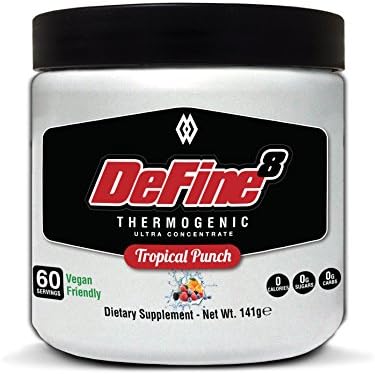 DeFine8 Ultra Concentrate - Fat Burner for Men and Women (Vegan Friendly, Instantized &amp; Concentrated) (Tropical Punch)