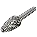 Drillpro 5Pcs 12MM Head Tungsten Carbide Rotary Point Burrs Die Grinder 6mm Shank Cutter