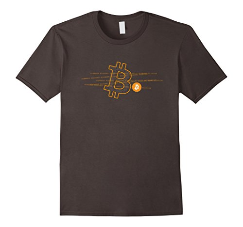 Mens bitcoin logo cool cryptocurrency t-shirt large asp…