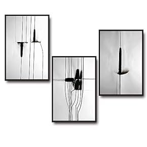 3 Piece Framed Canvas Wall Art for Living Room, Bedroom Buildings Theme Canvas Prints for Home Decoration Ready to Hang - 16"x24"x3 Panels