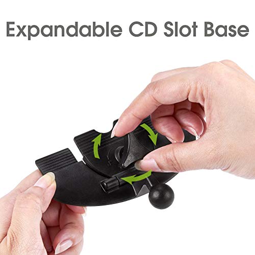 iKross Touch-Lock Universal CD Insert Slot Smartphone Cradle Mount Stand Phone Holder for iPhone X, 8 Plus, 8 iPhone 7, 7 Plus, Samsung Galaxy Note 8, Galaxy S8, S8+ and More